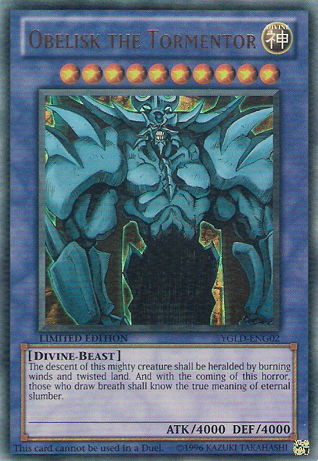 Obelisk the Tormentor [YGLD-ENG02] Ultra Rare Yu-Gi-Oh!