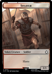 Junk // Soldier (0010) Double-Sided Token [Fallout Tokens] Magic: The Gathering