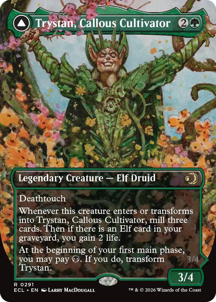 Trystan, Callous Cultivator (Borderless) [Lorwyn Eclipsed] Magic: The Gathering