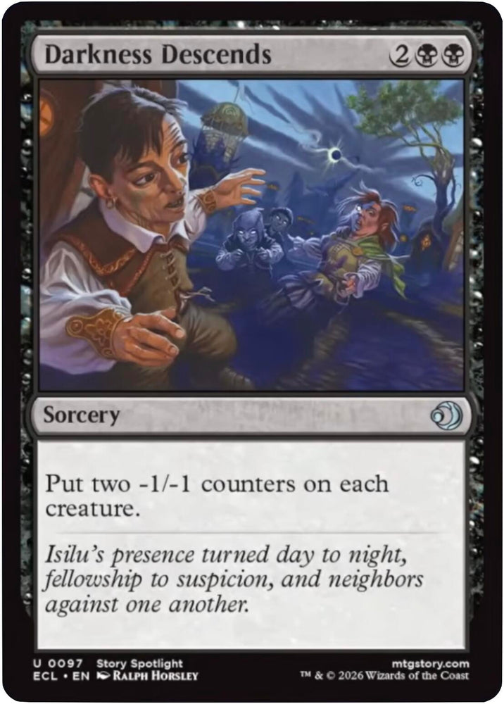 Darkness Descends [Lorwyn Eclipsed] Magic: The Gathering