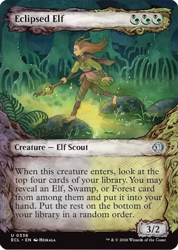 Eclipsed Elf (Showcase) [Lorwyn Eclipsed] Magic: The Gathering