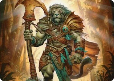Ajani, Outland Chaperone Art Card [Lorwyn Eclipsed Art Series] Magic: The Gathering