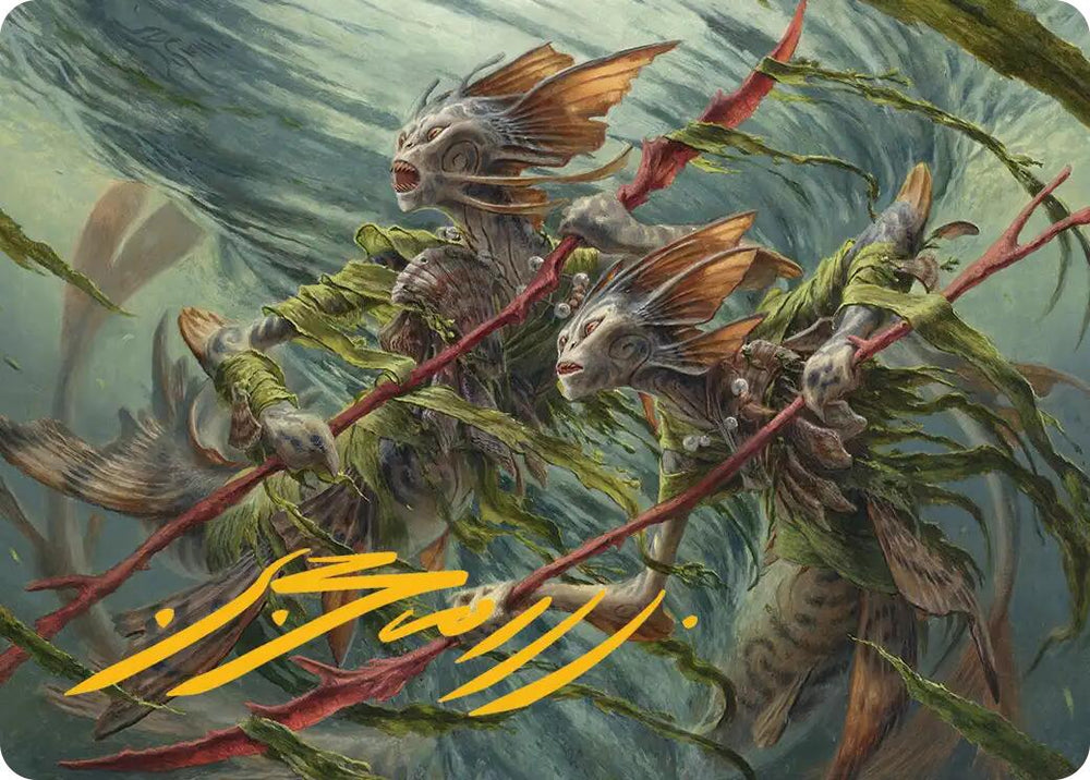 Champions of the Shoal Art Card (Gold-Stamped Signature) [Lorwyn Eclipsed Art Series] Magic: The Gathering