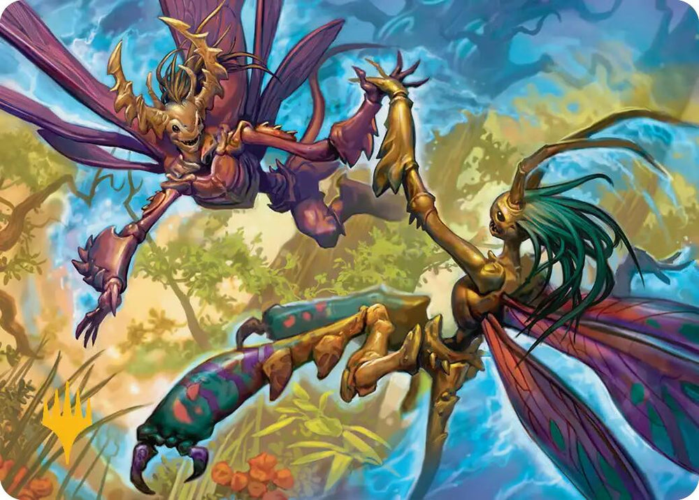 Illusion Spinners Art Card (Gold-Stamped Planeswalker Symbol) [Lorwyn Eclipsed Art Series] Magic: The Gathering