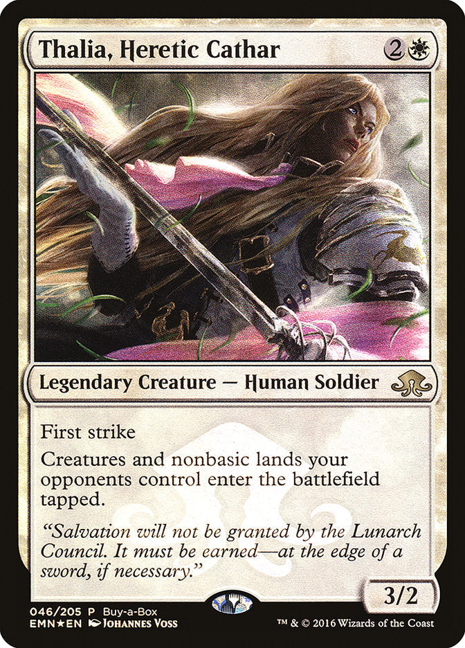 Thalia, Heretic Cathar (Buy-A-Box) [Eldritch Moon Promos] Magic: The Gathering