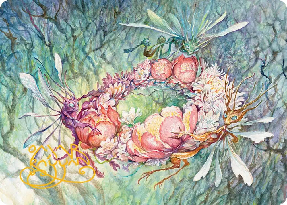 Grave Venerations Art Card (Gold-Stamped Signature) [Lorwyn Eclipsed Art Series] Magic: The Gathering