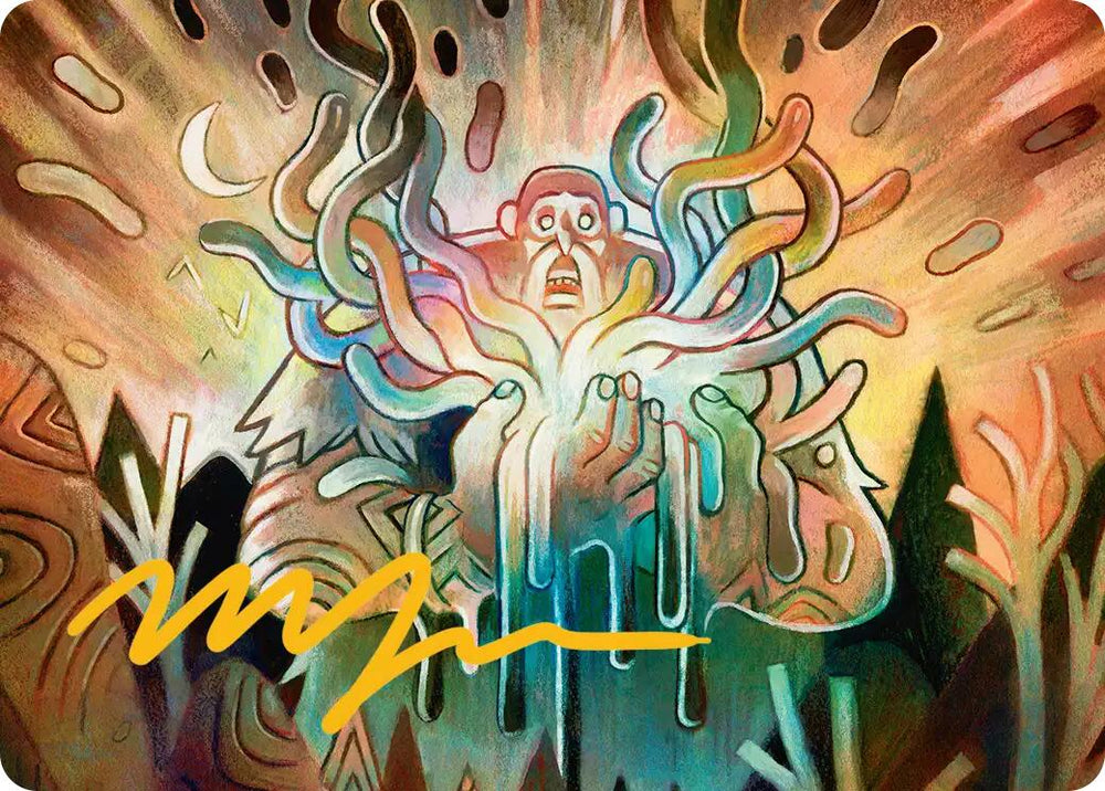 Aurora Awakener Art Card (40/54) (Gold-Stamped Signature) [Lorwyn Eclipsed Art Series] Magic: The Gathering