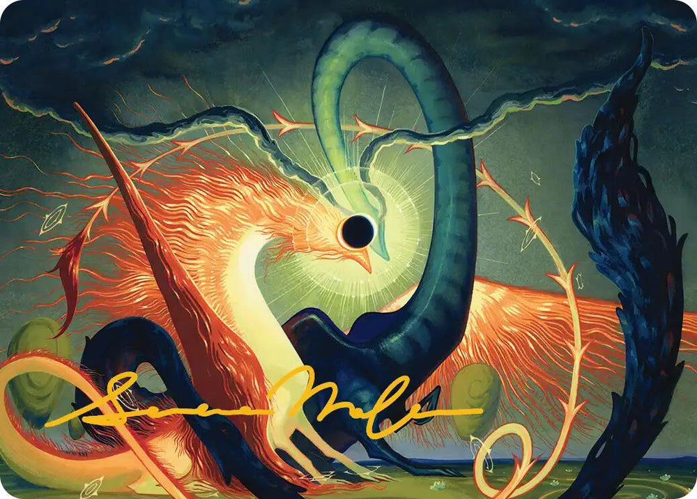 Celestial Reunion Art Card (42/54) (Gold-Stamped Signature) [Lorwyn Eclipsed Art Series] Magic: The Gathering