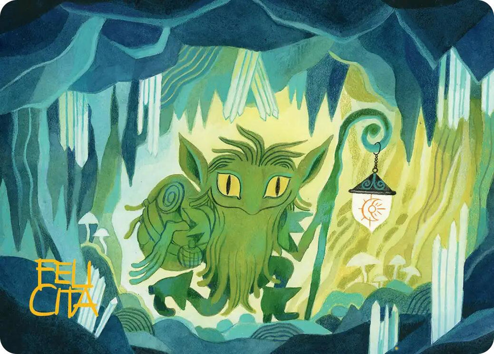Mutable Explorer Art Card (43/54) (Gold-Stamped Signature) [Lorwyn Eclipsed Art Series] Magic: The Gathering