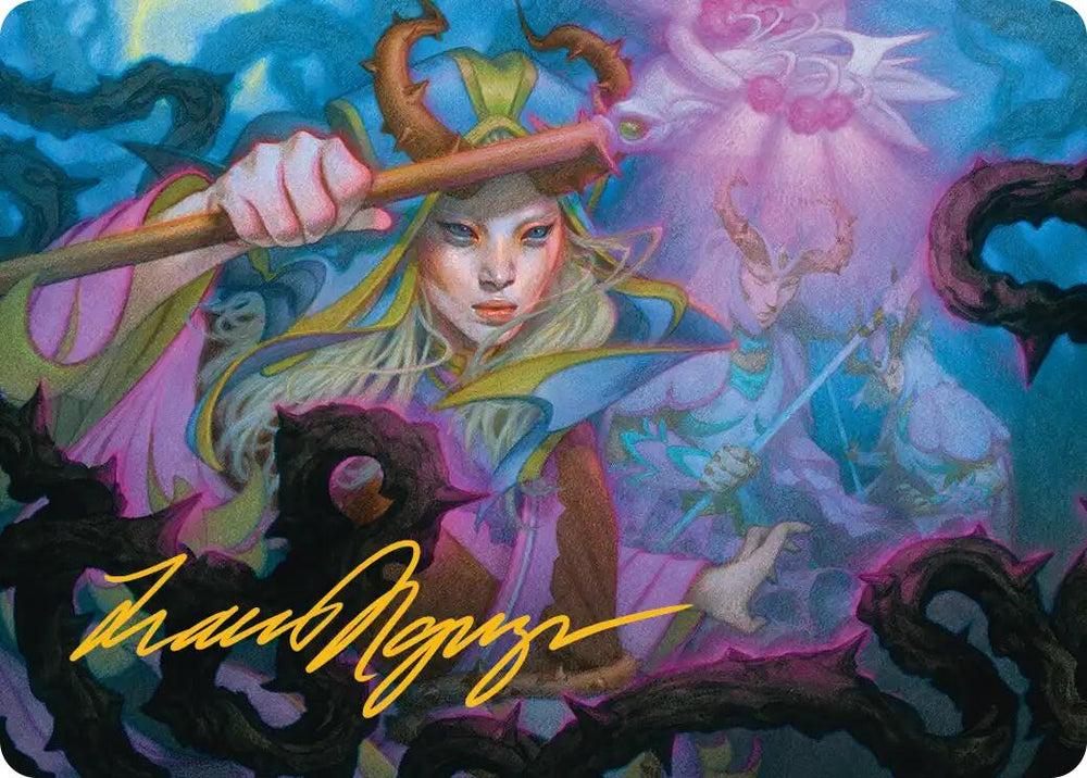 Stoic Grove-Guide Art Card (Gold-Stamped Signature) [Lorwyn Eclipsed Art Series] Magic: The Gathering