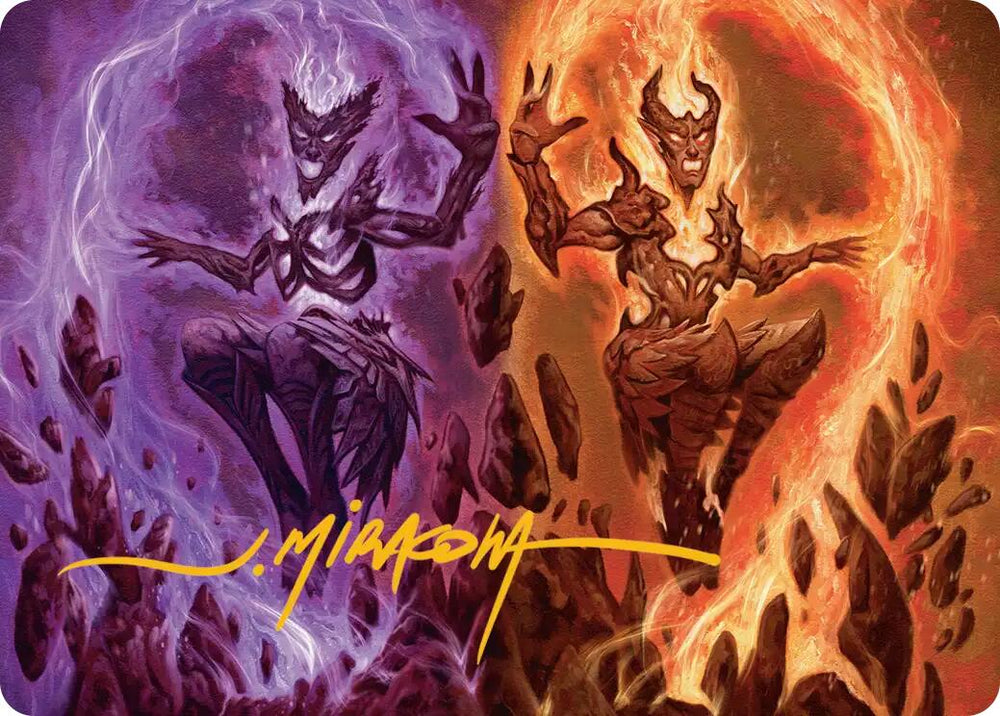 Fire Covenant Art Card (Gold-Stamped Signature) [Lorwyn Eclipsed Art Series] Magic: The Gathering