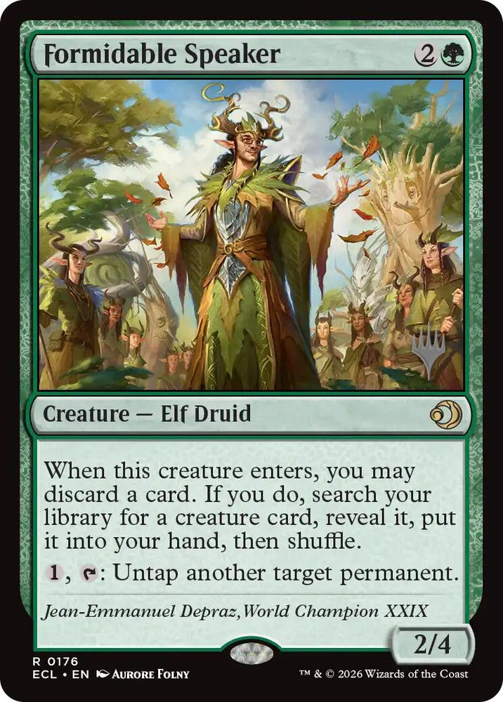 Formidable Speaker [Lorwyn Eclipsed Promos] Magic: The Gathering
