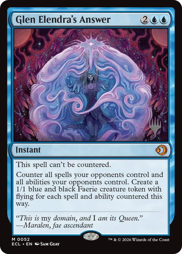 Glen Elendra's Answer [Lorwyn Eclipsed Promos] Magic: The Gathering