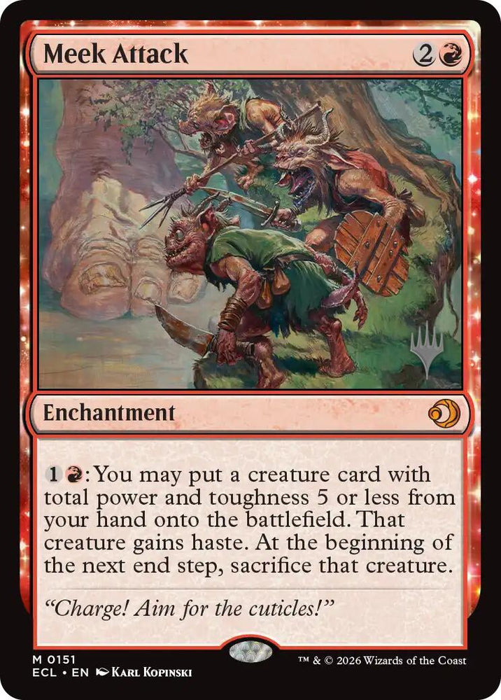 Meek Attack [Lorwyn Eclipsed Promos] Magic: The Gathering