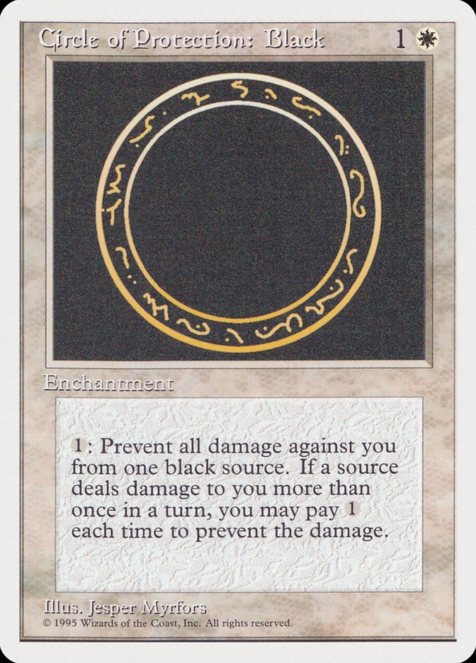 Circle of Protection: Black [Rivals Quick Start Set] Magic: The Gathering
