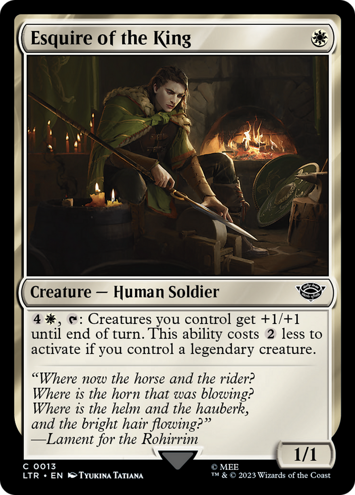 Esquire of the King [The Lord of the Rings: Tales of Middle-Earth] Magic: The Gathering