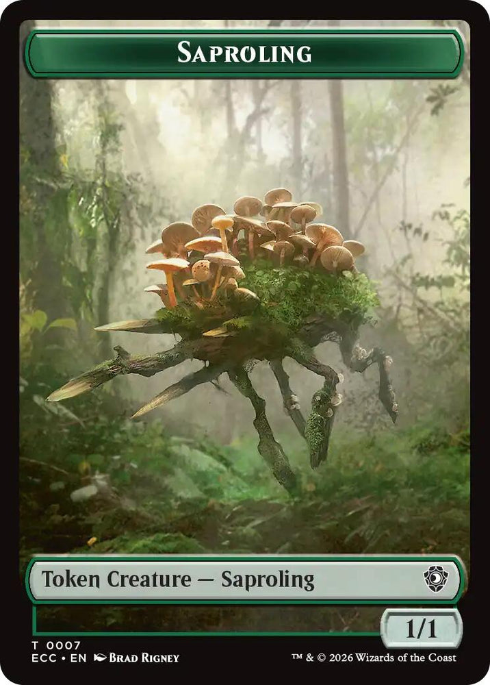 Saproling // Poison Counter Double-Sided Token [Lorwyn Eclipsed Tokens] Magic: The Gathering