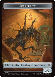 Scarecrow // Treasure Double-Sided Token [Lorwyn Eclipsed Tokens] Magic: The Gathering