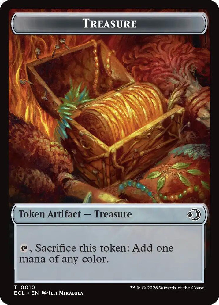 Treasure // Shapeshifter Double-Sided Token [Lorwyn Eclipsed Tokens] Magic: The Gathering