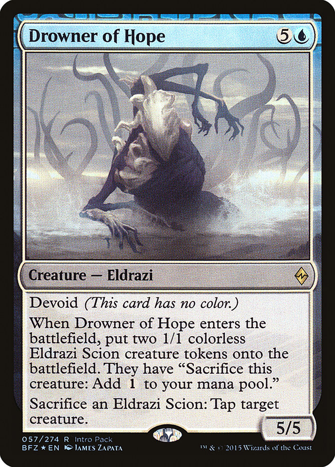 Drowner of Hope (Intro Pack) [Battle for Zendikar Promos] Magic: The Gathering