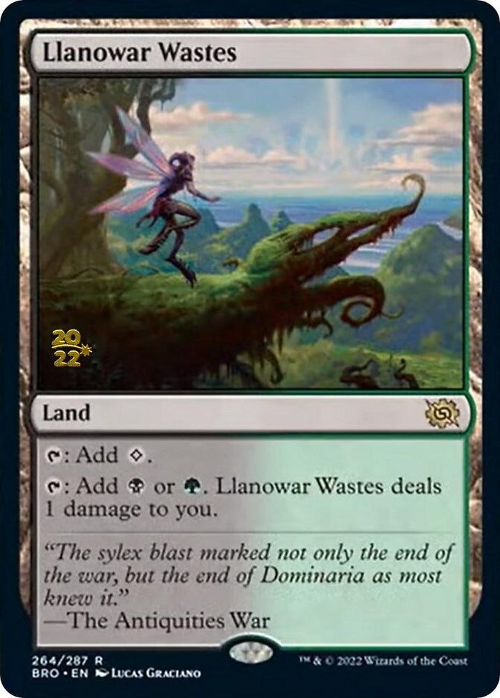 Llanowar Wastes [The Brothers' War Prerelease Promos] Magic: The Gathering