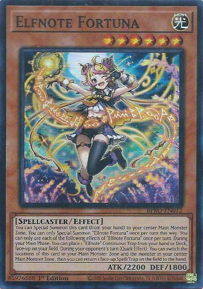 Elfnote Fortuna [BPRO-EN012] Super Rare - Yugioh Cards For Your TCG Needs!