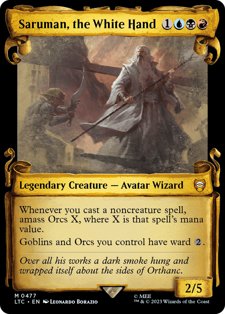 Saruman, the White Hand [The Lord of the Rings: Tales of Middle-Earth Commander Showcase Scrolls] Magic: The Gathering