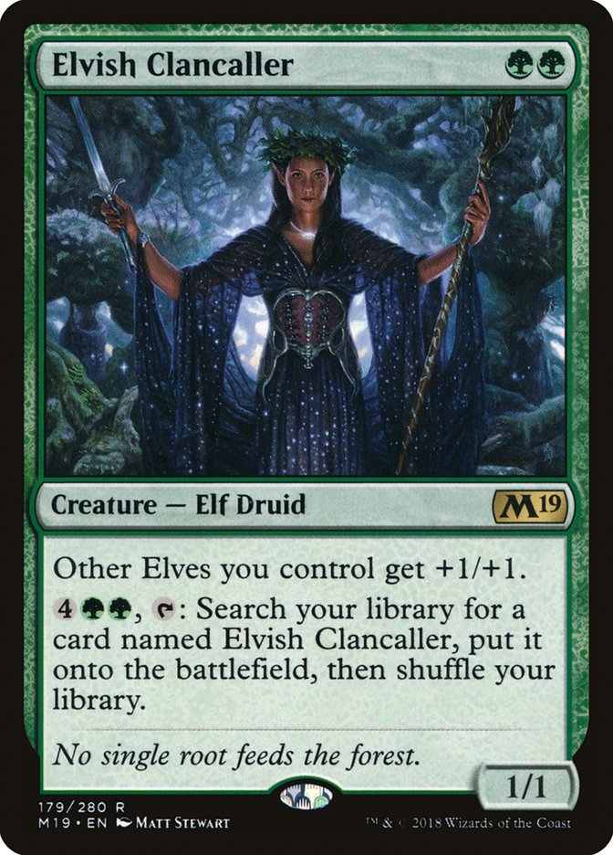 Elvish Clancaller [Core Set 2019] Magic: The Gathering