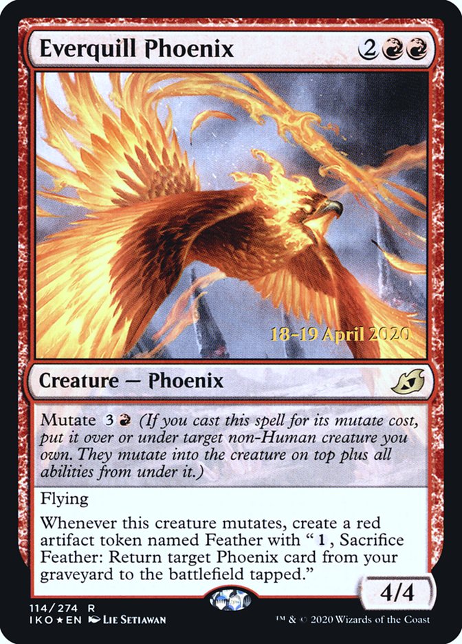 Everquill Phoenix [Ikoria: Lair of Behemoths Prerelease Promos] Magic: The Gathering
