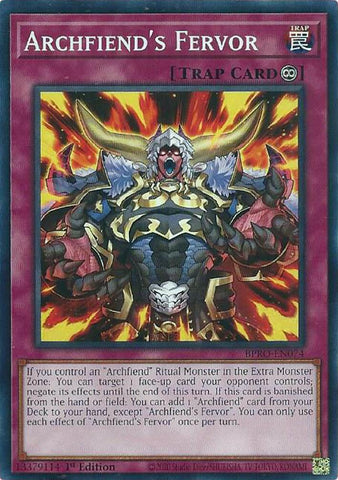 Archfiend's Fervor [BPRO-EN074] Common