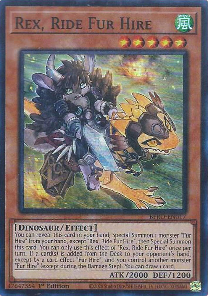 Rex, Ride Fur Hire [BPRO-EN017] Super Rare - Yugioh Cards For Your TCG Needs!