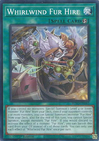 Whirlwind Fur Hire [BPRO-EN062] Common - Yugioh Cards For Your TCG Needs!