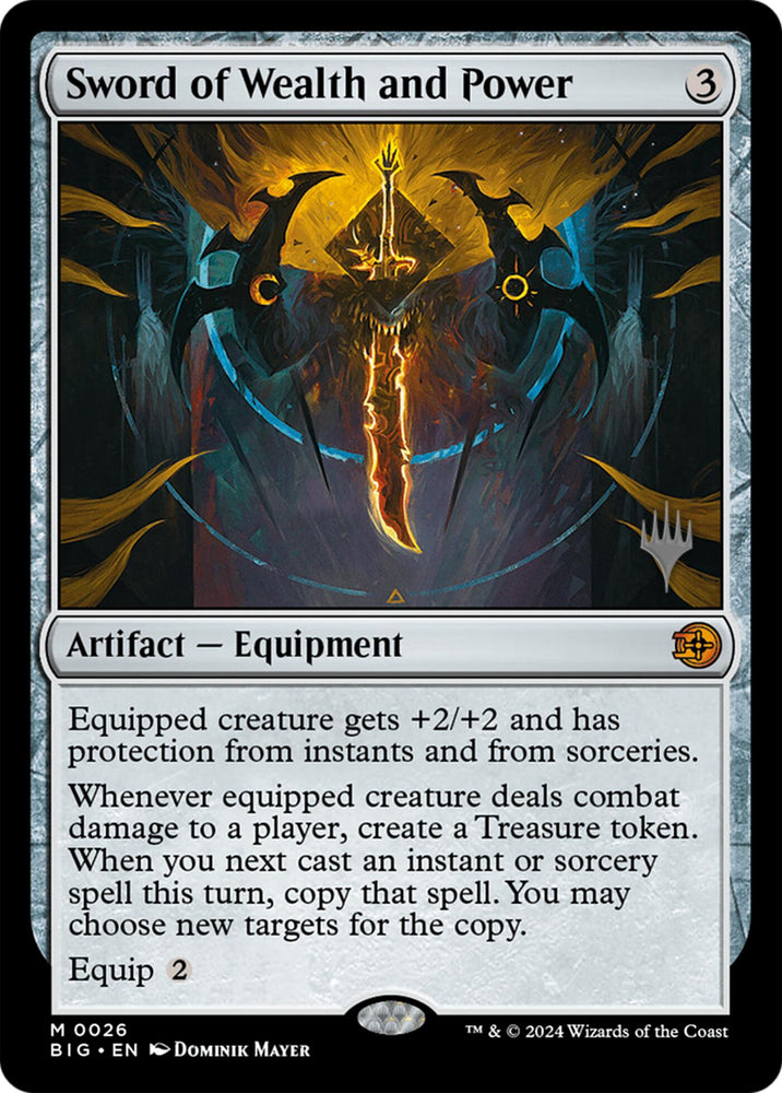 Sword of Wealth and Power [Lorwyn Eclipsed Promos] Magic: The Gathering