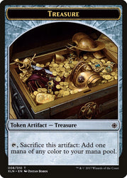 Dinosaur // Treasure (008) Double-Sided Token [Ixalan Tokens] Magic: The Gathering