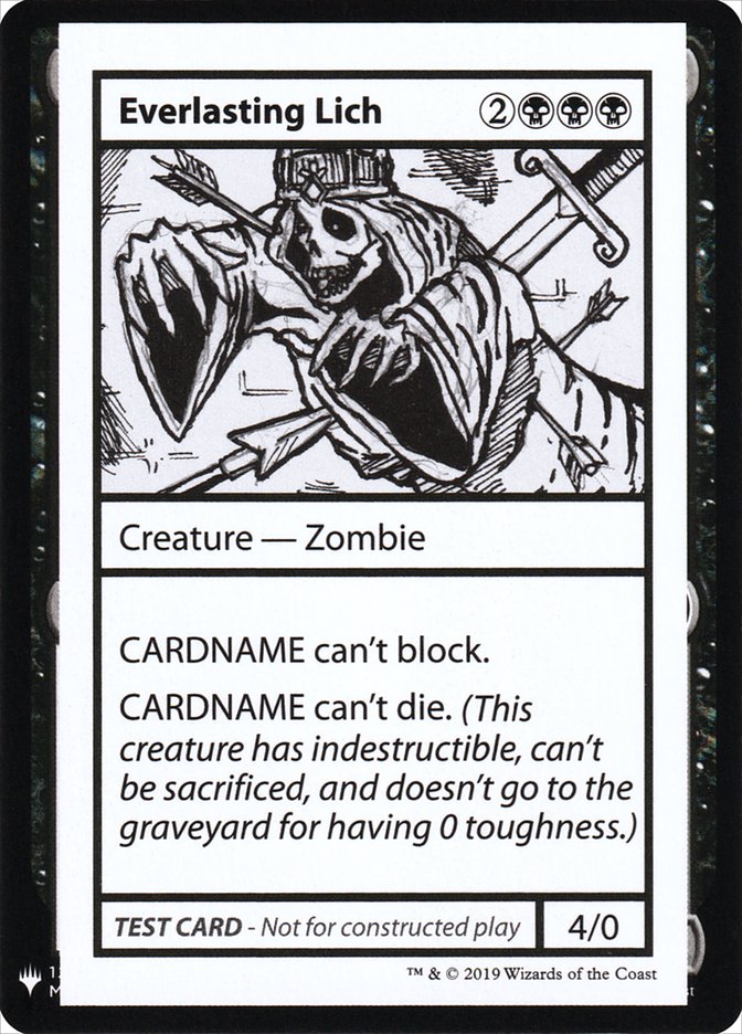 Everlasting Lich [Mystery Booster Playtest Cards] Magic: The Gathering