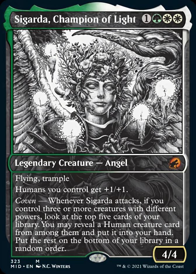 Sigarda, Champion of Light (Showcase) [Innistrad: Midnight Hunt] Magic: The Gathering