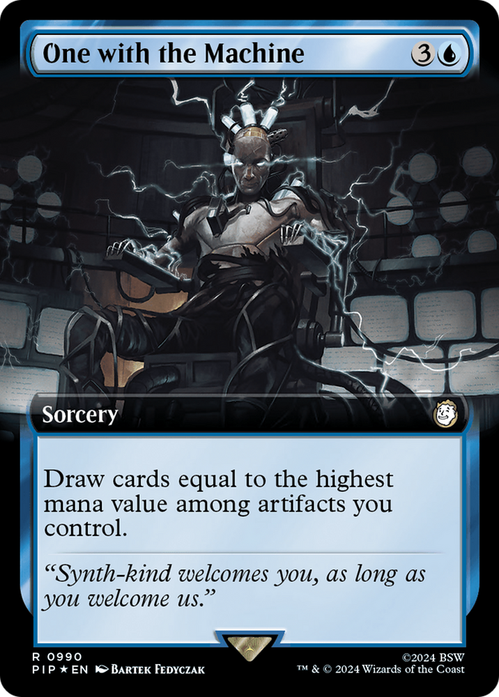 One with the Machine (Extended Art) (Surge Foil) [Fallout] Magic: The Gathering
