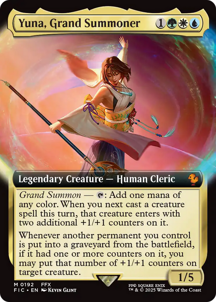 Yuna, Grand Summoner (Extended Art) [FINAL FANTASY Commander] Magic: The Gathering