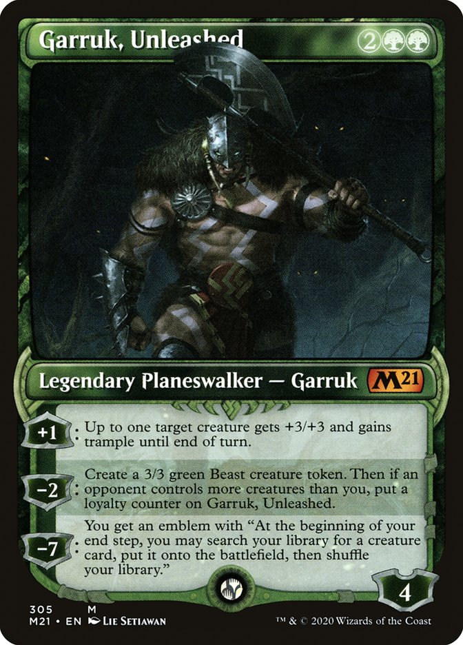 Garruk, Unleashed (Showcase) [Core Set 2021] Magic: The Gathering