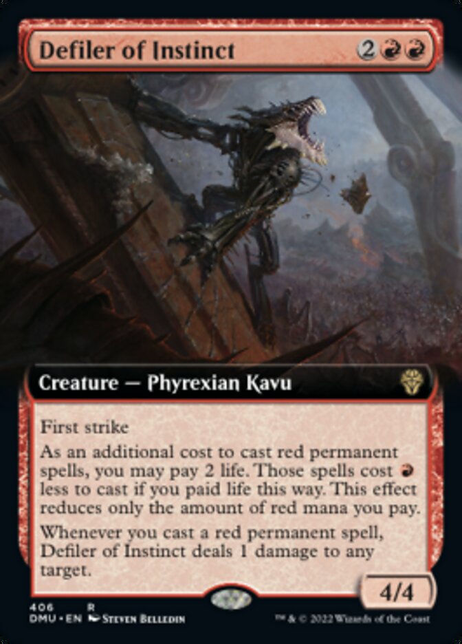 Defiler of Instinct (Extended Art) [Dominaria United] Magic: The Gathering