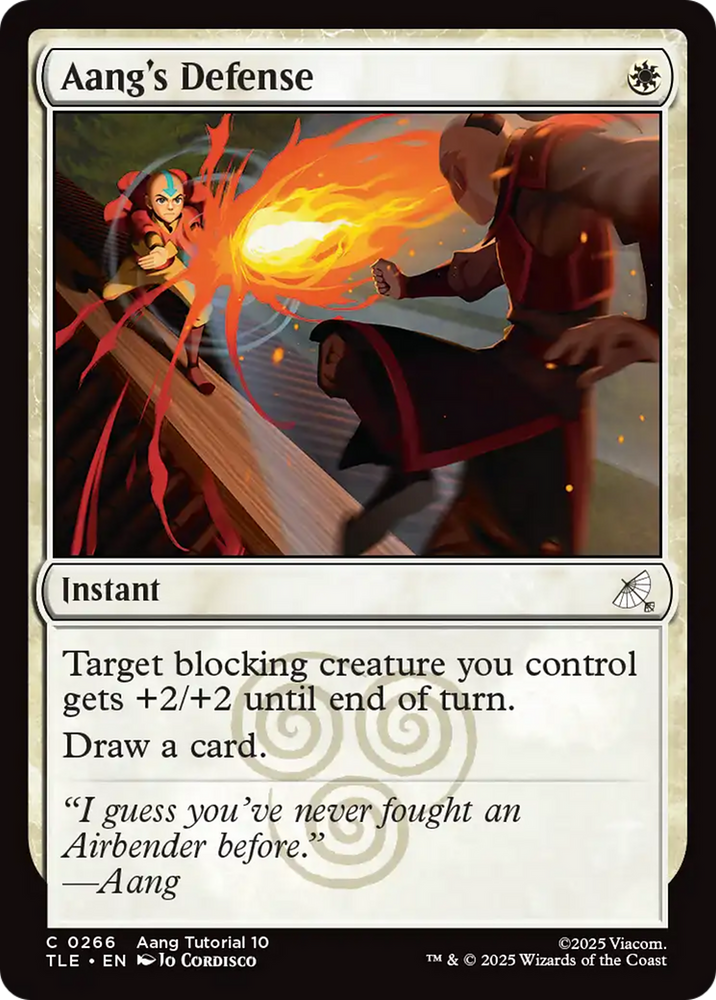 Aang's Defense (0266) [Avatar: The Last Airbender: Eternal-Legal] Magic: The Gathering