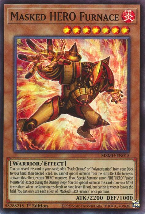 Masked HERO Furnace [MZMU-EN015] Super Rare - Yugioh Cards For Your TCG Needs!
