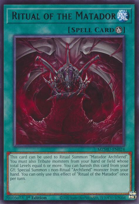 Ritual of the Matador [MZMU-EN024] Rare - Yugioh Cards For Your TCG Needs!