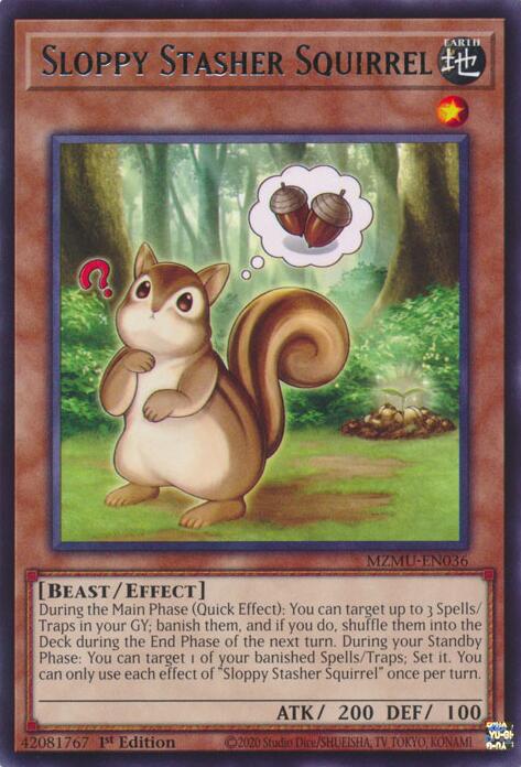 Sloppy Stasher Squirrel [MZMU-EN036] Rare - Yugioh Cards For Your TCG Needs!