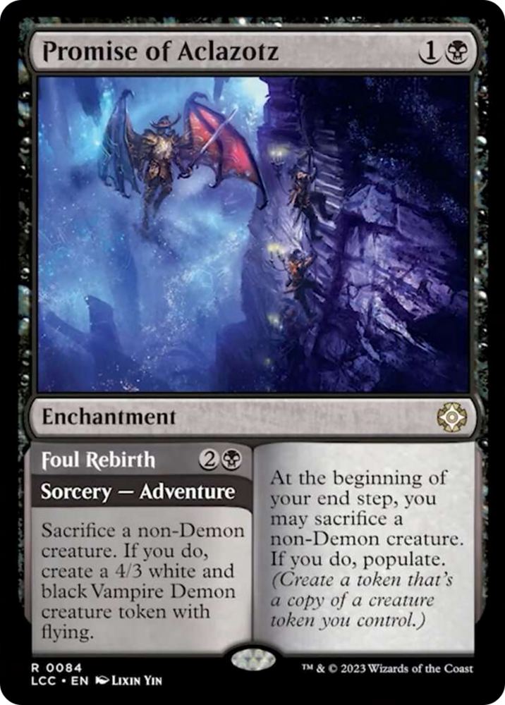 Promise of Aclazotz // Foul Rebirth [The Lost Caverns of Ixalan Commander] Magic: The Gathering