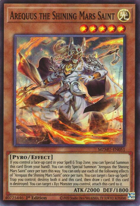 Arequus the Shining Mars Saint [MZMU-EN051] Super Rare - Yugioh Cards For Your TCG Needs!