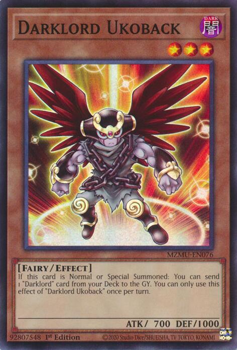 Darklord Ukoback [MZMU-EN076] Super Rare - Yugioh Cards For Your TCG Needs!