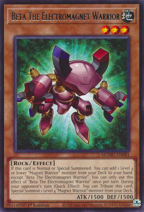 Beta The Electromagnet Warrior [MZMU-EN081] Rare - Yugioh Cards For Your TCG Needs!