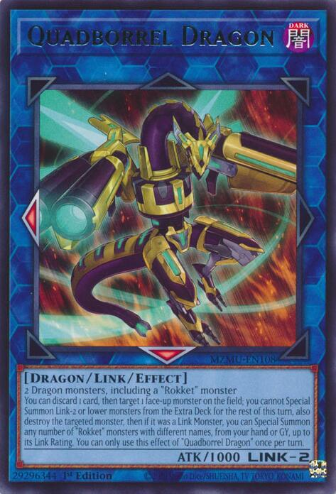 Quadborrel Dragon [MZMU-EN108] Rare - Yugioh Cards For Your TCG Needs!