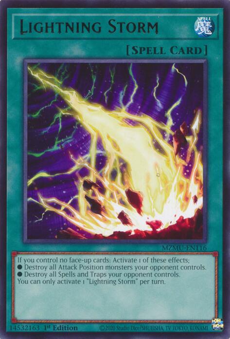 Lightning Storm [MZMU-EN116] Rare - Yugioh Cards For Your TCG Needs!